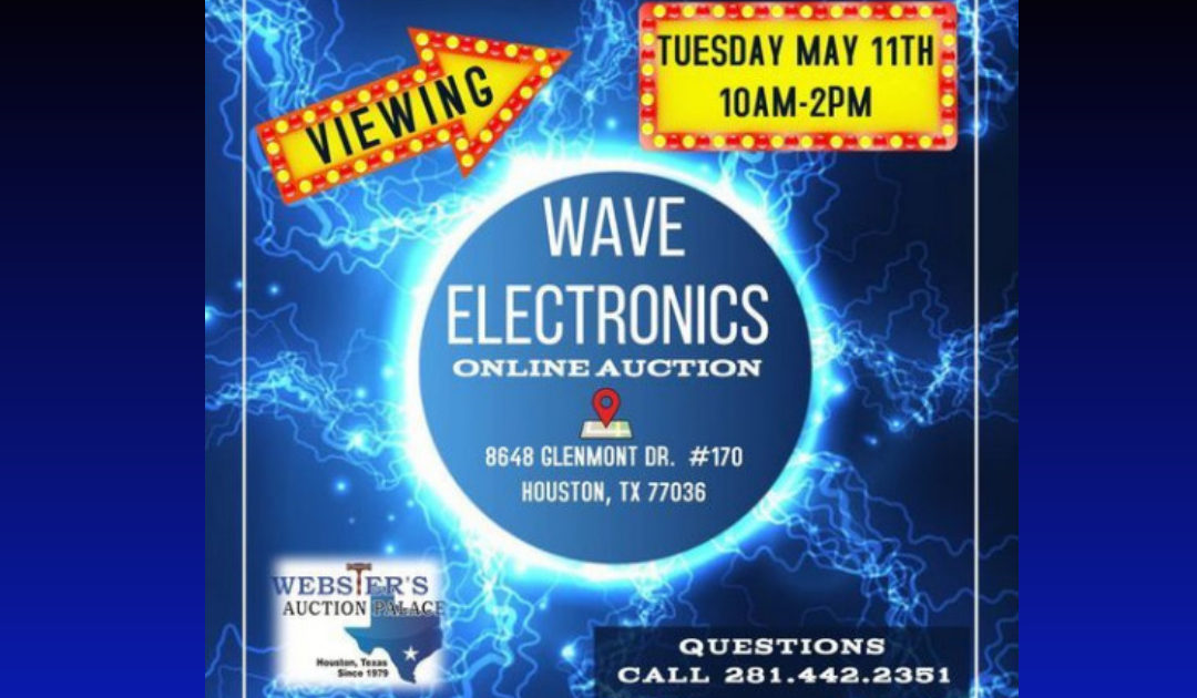 ONLINE AUCTION – 100’S OF ELECTRONICS, TV’S, SPEAKERS, PROJECTORS & MORE  WEDNESDAY MAY 5TH – WEDNESDAY MAY 12TH