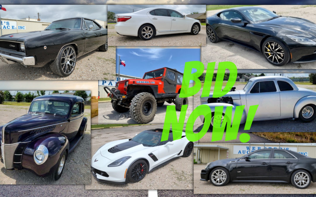 ONLINE AUCTION – EXOTIC & CLASSIC CARS  WEDNESDAY JULY 28TH – WEDNESDAY AUGUST 4TH