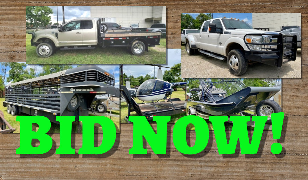 ONLINE AUCTION  TRUCKS, BOATS, TRAILERS, HELICOPTERS WEDNESDAY SEPTEMBER 15TH – 22ND