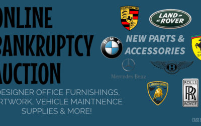 ONLINE BANKRUPTCY AUCTION – LUXURY CAR PARTS, TIRES & WHEELS, OFFICE FURNISHINGS, ARTWORK & MORE – MAY 11TH – 18TH