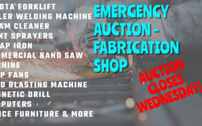 EMERGENCY FABRICATION SHOP LIQUIDATION AUCTION  FRIDAY MAY 20TH AT 10AM – WEDNESDAY MAY 25TH